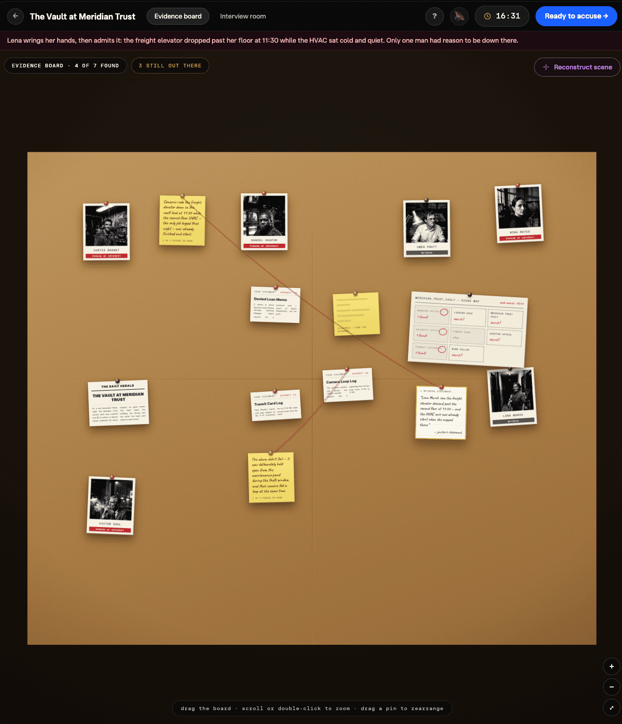 Case Files evidence board